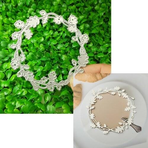 Carbon steel metal cutting die suitable for DIY scrapbook 3D greeting card making creative leaf wreath cut2021 New