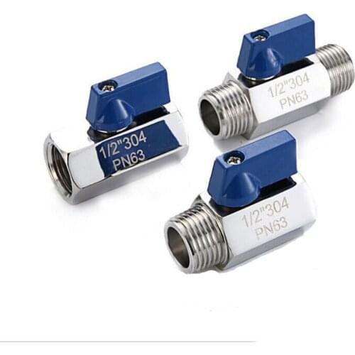1/8" 1/4" 3/8" 1/2" 3/4" 1" BSP Female Male Thread 304 Stainless Steel Mini Ball Valve Adapter For Water Oil Gas