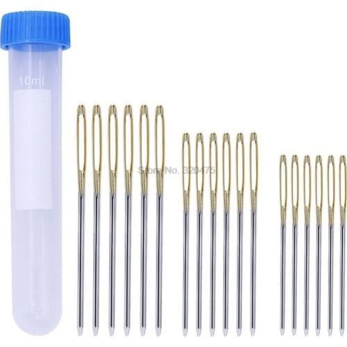 500set Golden Tail Blunt Big Eye Needle Knitting Wool Needle Cross Stitch Needle Stitch Needle Wool Thick Big Eye Needle
