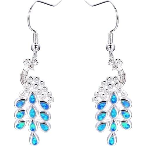 New Fashion Women Alloy Earrings Peacock Animal Earrings Wedding Christmas Gift For Women Jewelry Accessories