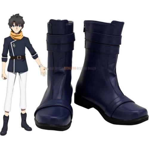 FGO Ritsuka Fujimaru Shoes Cosplay Fate Grand Order Absolute Demonic Battlefront Ritsuka Fujimaru Cosplay Boots Blue Shoes