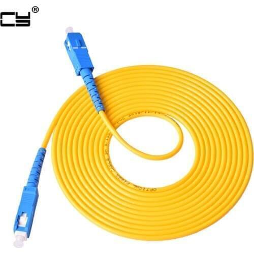 1M 3M 5M 10M 20M 30M SC to SC Fiber Patch Cord Jumper Cable SM Simplex Single Mode Optic for Network CS-CS 10TF 16FT 33FT