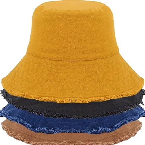 2021 Trendy Summer Autumn Fisherman Hat Sun Caps Unisex Fashion Denim Bucket Hat Hip Hop Gorros Men Women Outdoor Panama Hat