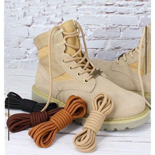 A Pair 180cm/70'' Classic High Quality Polyester Solid Classic Round Shoelaces Martin Boot Shoelace