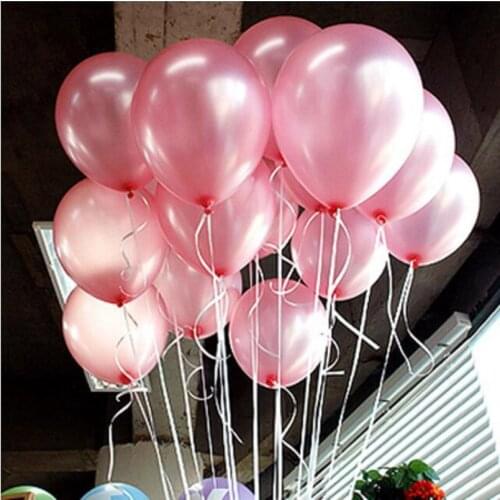 100pcs 10inch birthday balloons шарики Latex balloons Gold pink Pearl Wedding Party balloon Baby shower kids toys air ballons