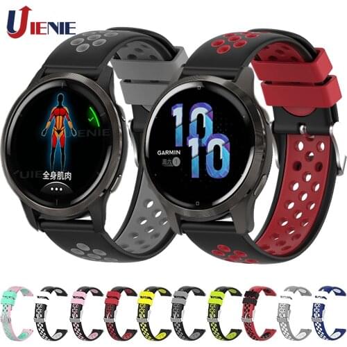 Silicone Watchband for Garmin Venu 2 2s Vivoactive 4 Strap Sport Bracelet Watch Band 22mm Replacement Wristband correa
