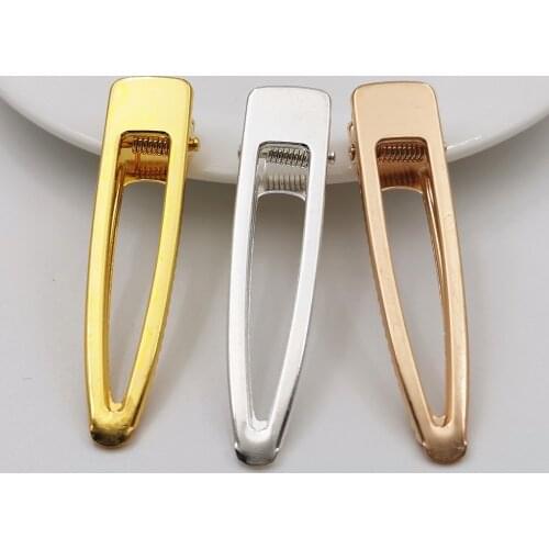 SIXTY TOWFISH 10 Pieces 64*15*12mm DIY Hair Jewelry Accessories Steel Hairpin Metal Hollow Duckbill Clip Bangs Clip Side Clip