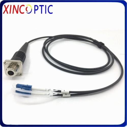 SM,2Fibers,G657A,4.0mm,0.5/1/2M,ODC Square Female to LC FCUPC 2C Armored Fiber Optical Patch Cord Jumper Cable