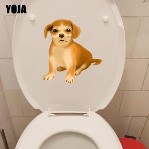 YOJA 20.6*22.3CM Art Dog BedRoom Home Decor Toilet Decal Wall Sticker Modren Pet T3-0623