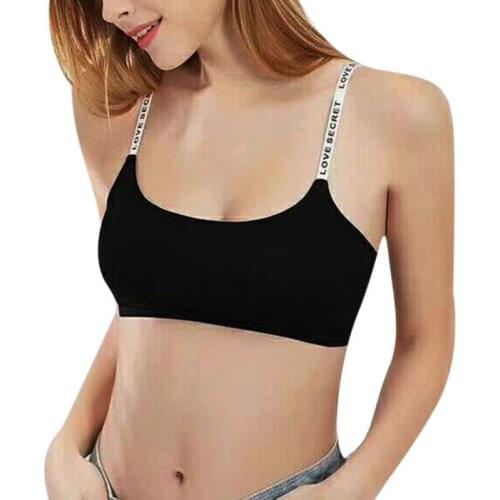 Fitness Breathable Sport Bra Casual Lingerie Solid Shoulder Strap Sexy Seamless Removable Pad Underwear
