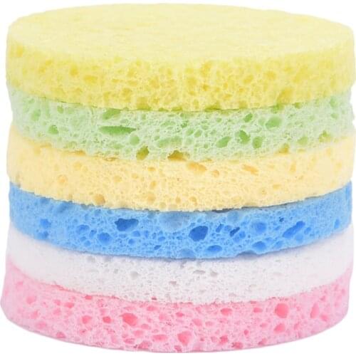 10Pcs Sponge Cleaning Compression Soft Facial Wash Puff Cleanser Comfortable Sponge Puff Spa Exfoliating Face Care Tool