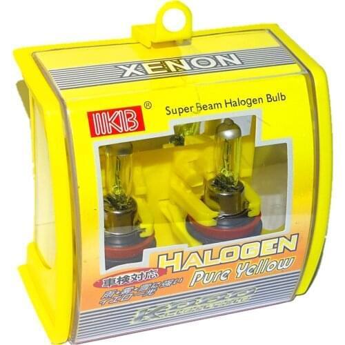 2Pcs Car HeadLight Bulbs H8 12V 100W 35W Auto Halogen Bulb Yellow 3000K Quartz Glass Car HeadLight XENON H8 Car Bulb Fog Lamp