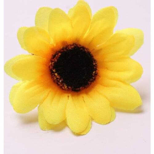 6PCS Sunflower Napkin Ring Fabric Sunflower Napkin Button Table Accessories Simulation Sunflower Napkin Ring