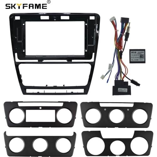 SKYFAME Car Frame Cable Canbus For SKODA OCTAVIA 2004-2013 Screen Audio Dash Panel Frame Fascia
