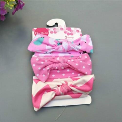 Baby Girls Boys Hair Accessories Cotton Rabbit Ear Baby Headband Turban Bowknot Elastic Headbands Headwear Bebe Bows Head Wraps