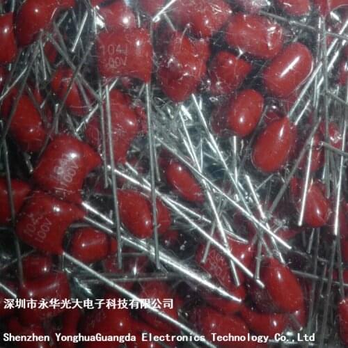 CBB Capacity 0.1UF 104j100v,100NF,Pitch P=5mm,New,METALLIZED FILM CAPACITOR
