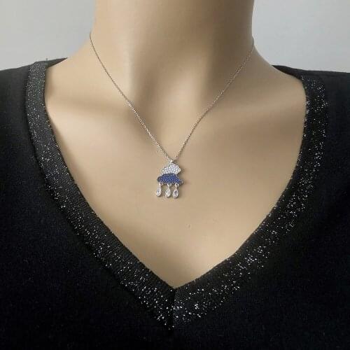 Rain Clouds 925 Silver Necklace