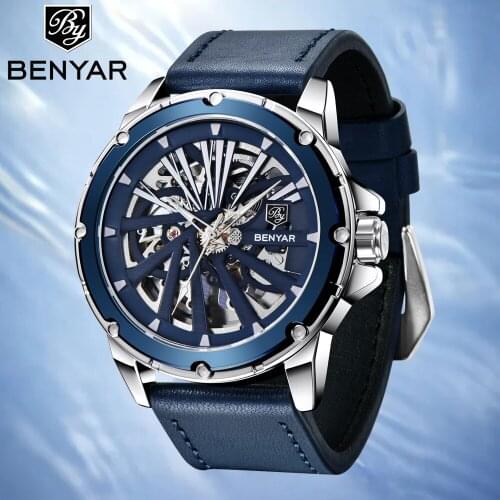 2021 New BENYAR Mens Wrist Watch Luxury Brand Leisure Sport Men Mechanical Wristwatches Waterproof Tourbillon Relogio Masculino