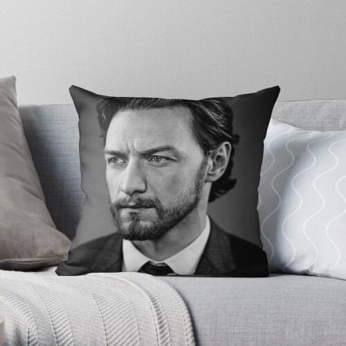 James mcavoy Throw Pillow Cushion Cover Polyester throw pillows case on sofa home living room car seat decor 45x45cm