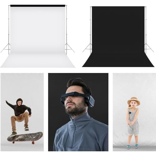 Andoer 6.6 * 9.8ft Bi-Color Photography Green Backdrop Background Screen Washable Polyester-Cotton with 3pcs Backdrop Clamps