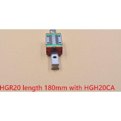 HGR20 linear guide width 20mm length 180mm with HGH20CA linear motion slide rail for cnc xyz axis 1pcs