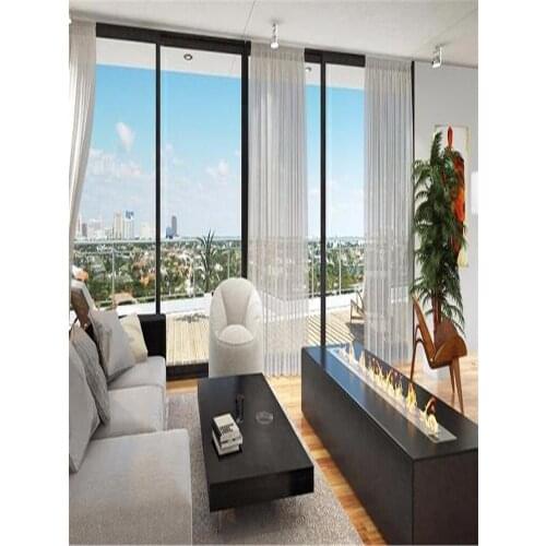 Inno-Fire 72 inch real fire intelligent smart automatic double sided ethanol insert fireplace