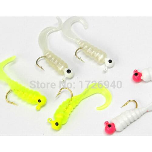 KKWEZVA pesca fly fishing tying 7pcs 2.8g fishing lures lead headed hook mini round head lure jigs hooks lead jig