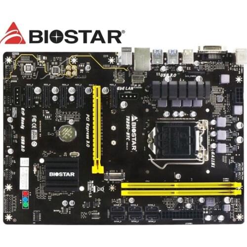 BIOSTAR TB250-BTC Mining motherboard DDR4 LGA 1151 32GB USB2.0 USB3.0 B250 Desktop Motherboard