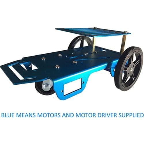 Feetech FT-MC-002 Aluminum Education Robot Kit Vehicle Chassis with FT-SMC-2CH DC motor drive board for Arduinos Servo Library