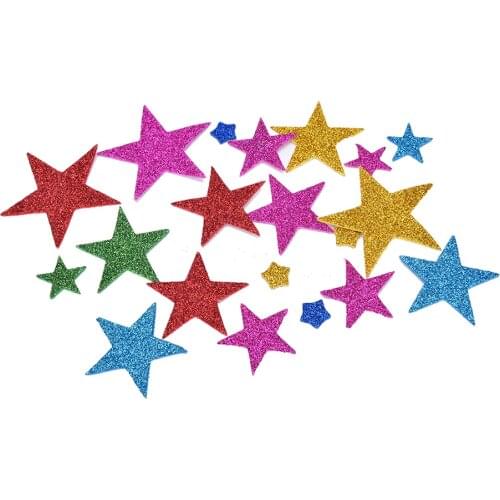50Pcs/lot Kid DIY Sticker Toy Glitter Star Adhesive Foam Sticker Card Craft Cardmaking Scrapbooking Stickers