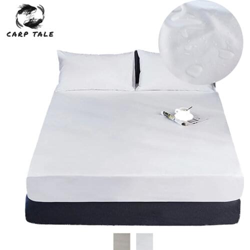 New Waterproof Mattress Protector Solid Cover For Bed Breathable Hypoallergenic Protection Pad Cover Anti-mite Bed Linens