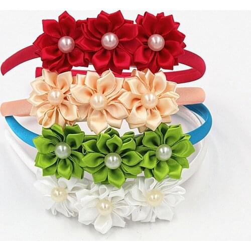 Cute Hairband Pearl Flower Hair Accessories Beautiful pearl Headband Princess Headwear Head hoop of hair for girls headband