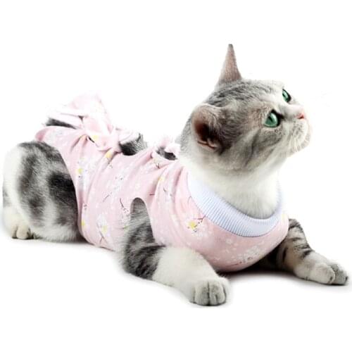 Pet Sterilization Clothes Dog Cat Post-operative Weaning Vest Breathable Physiological Clothes Pet Medication Anti-lick 2021
