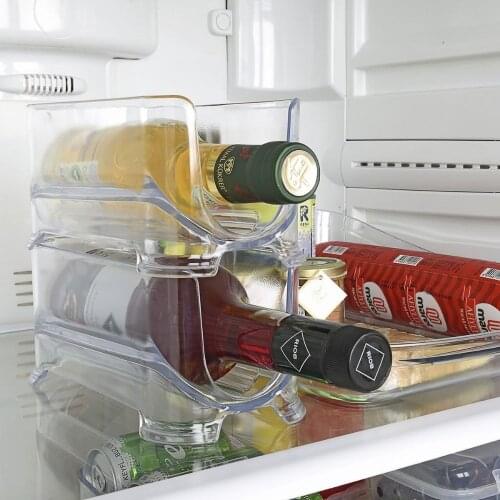 Zelia Collection Refrigerator Organizer-Transparent Bottle Rack