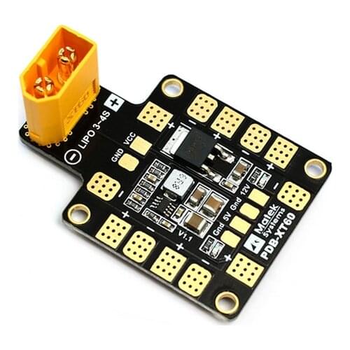 MATEK PDB-XT60 W/ BEC 5V&12V Power Distribution Board 3-4S/3-6S for RC FPV Racing Freestyle 4S/6S Drones Multicopter Airplane