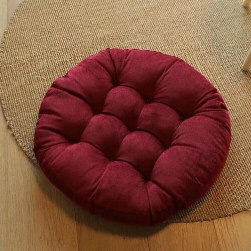 Simple Solid Color Round Seat Cushion Soft Butt Pads Tatami Mattress Warm Sleeping Sofa Bed Mats Home Decor