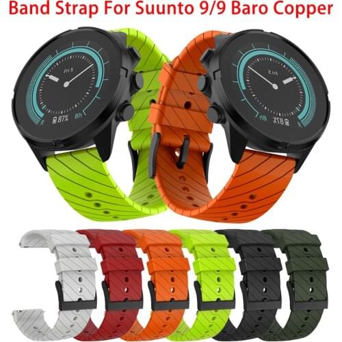 Silicone Replacement Watch Band Wrist Strap Bracelet for Suunto 9 D5 Suunto 7 Spartan Sport Wrist HR Baro Traverse Smartwatch