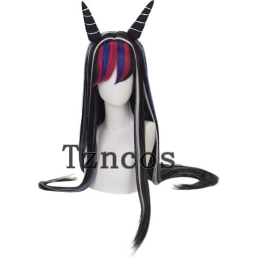 Tzncos Anime Danganronpa Mioda Ibuki Cosplay Long Wig Color Straight Hair Heat Resistant Synthetic Hair