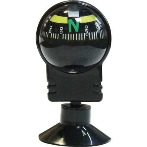 360 Degree Rotation Waterproof Vehicle Navigation Ball Shaped Car Compass with Suction Cup G99D
