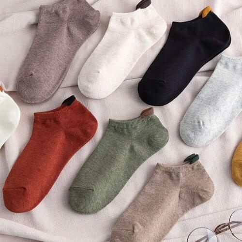 Hip hop personality Lift ears cotton summer couple short Solid socks calcetines mujer skarpetki damskie meias women ankle sock