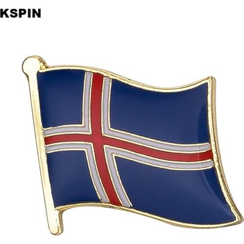 Iceland Metal Flag Lapel Pin Badges For Clothes In Patches Rozety Papierowe Icon Backpack KS-0035