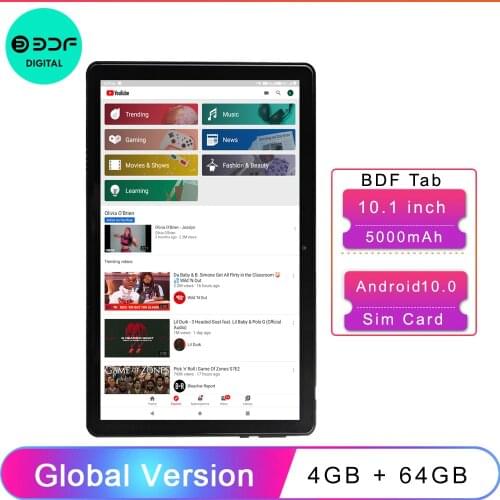 Big Promotion10.1 Inch Original Android 9.0 3G 4G Phone Call 4GB+64GB Octa Core Tablet pc WiFi GPS FM Bluetooth Android Tablet