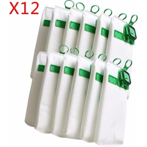 12pcs high efficiency dust filter bag replacement for Vorwerk VK140 VK150 garbage bags FP140 Vacuum cleaner