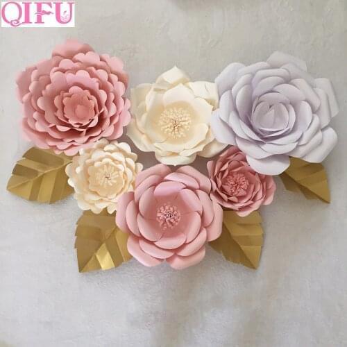 20cm 30cm 40cm Giant Paper Flower Wall Decor Home Diy Wedding Party Christening Baptism Decor Birthday Party Decorations Party