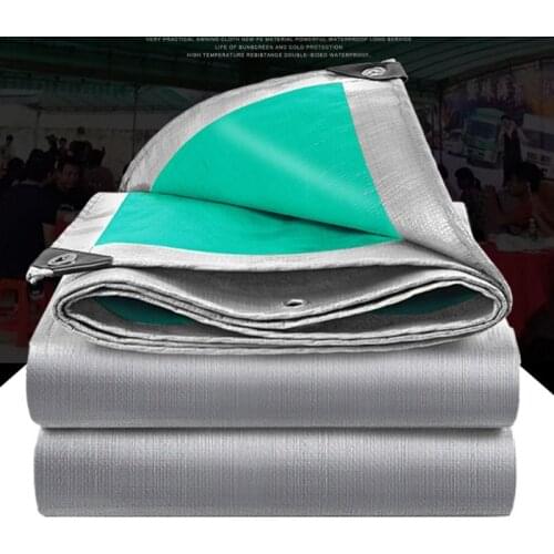 2020 New Silvery Reflective Rainproof Tarp Greenhouse Plants Outdoor Carport Truck Protective Cover Bright Rain Cloth Tarpaulin