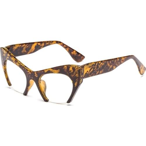 2021 Retro Cat Eye Glasses Frame Half Frames Female Brand Designer Eye Glasses Gafas Eyeglasses Optical Frame Eyewear