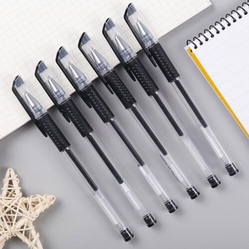 8pcs/set European Standard Gel Pen 0.5mm Black Ink Business Office Signature Pen School Office Supplies Student Stationery Gifts