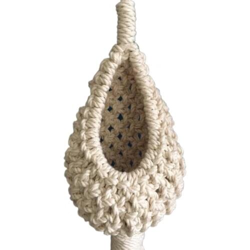 80% Hot Sale Creative Hanging Basket Pineapple Shape Landscaping Cotton Macrame Flower Planter for Living Room Garden Decor