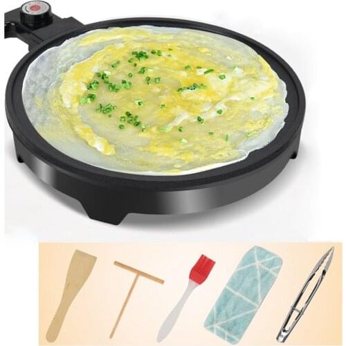 DMWD 29CM Diameter 220V Non-stick Electric Skillet Griddle DIY Pancake Crepe Maker Smokeless BBQ Machine Cooking Iron Frying Pan