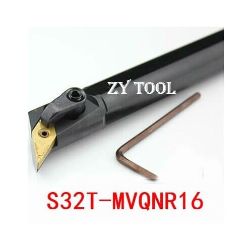S32T-MVQNR16 32mm Lathe Cutting Tools CNC Turning Tool Lathe Machine Tools Internal Metal Lathe Tool Boring Bar Type MVQNR/L